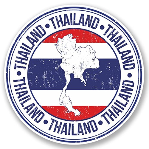 2 x Thailand Vinyl Aufkleber Aufkleber Laptop Reise Gepäck Auto Cool Schild Fun # 5165-10cm/100mm Wide von DestinationVinyl