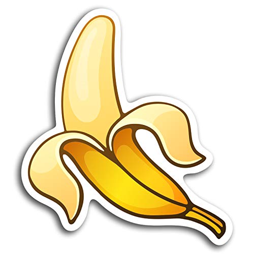 DestinationVinyl 2 x 10cm geschälte Bananen-Frucht-Vinyl-Aufkleber - Aufkleber Laptop Gepäck Geschenk # 19326 (10 cm groß) von DestinationVinyl