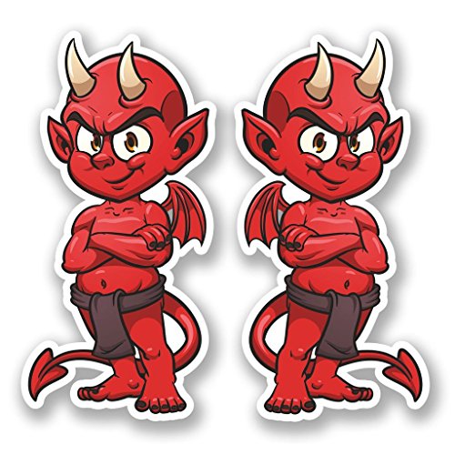 DestinationVinyl 2 x Red Devil Vinyl Aufkleber Aufkleber Laptop Reise Gepäck Auto Cool Schild Fun # 5383-10cm/100mm Wide DestinationVinyl 2 x Red Devil Vinyl Aufkleber Aufkleber Laptop Reise Gepäck Auto Cool Schild Fun # 5383-10cm/100mm Wide von DestinationVinyl