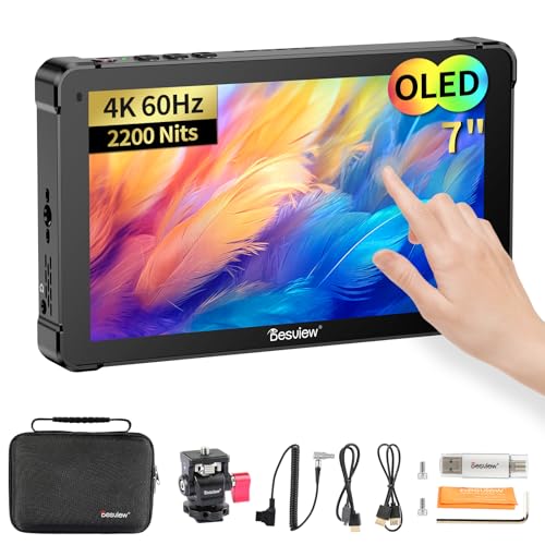 Desview OL7 OLED Kamera Feld Monitor 7 Zoll 1200Nit Touchscreen mit 4K HDMI 60Hz, 3D LUT Video Peaking Fokus Assist HDR Wellenform DSLR Externer Monitor für Sony Canon Nikon Desview OL7 OLED Kamera Feld Monitor 7 Zoll 1200Nit Touchscreen mit 4K HDMI 60Hz, 3D LUT Video Peaking Fokus Assist HDR Wellenform DSLR Externer Monitor für Sony Canon Nikon von Desview