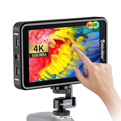 Desview R5II Touchscreen Kamera Field Monitor 5,5 Zoll 800 Nits Camera Monitor 4K HDMI Eingang/Ausgang Full HD 1920x1080 IPS 3D-Lut Video Peaking Focus Assist für DSLR von Desview