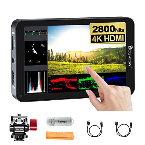Desview R6 Kamera Field Monitor Touchscreen, 5,5 Zoll 2800 Nits Ultrahohe Helligkeit 4K HDMI mit 3D LUT HDR RGB Wellenform Histogramm Falschfarben Video Peaking Focus Assist für DSLR Desview R6 Kamera Field Monitor Touchscreen, 5,5 Zoll 2800 Nits Ultrahohe Helligkeit 4K HDMI mit 3D LUT HDR RGB Wellenform Histogramm Falschfarben Video Peaking Focus Assist für DSLR von Desview