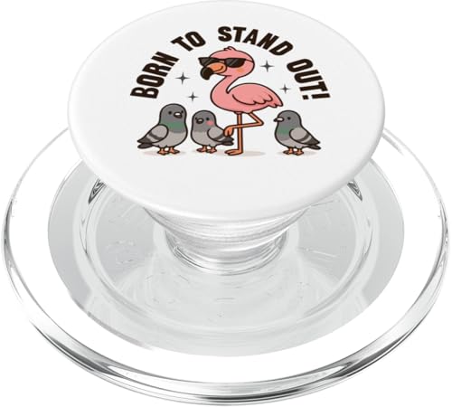 Born To Stand Out Süßer Kawaii-Flamingo, Sommer, groß stehend PopSockets PopGrip für MagSafe Born To Stand Out Süßer Kawaii-Flamingo, Sommer, groß stehend PopSockets PopGrip für MagSafe von Detour Shirts