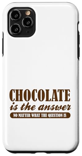 Chocolate is The Answer Lustiger Spruch Valentinstag Liebe Hülle für iPhone 11 Pro Max Chocolate is The Answer Lustiger Spruch Valentinstag Liebe Hülle für iPhone 11 Pro Max von Detour Shirts