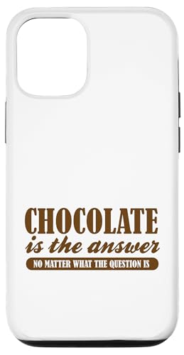 Chocolate is The Answer Lustiger Spruch Valentinstag Liebe Hülle für iPhone 12/12 Pro Chocolate is The Answer Lustiger Spruch Valentinstag Liebe Hülle für iPhone 12/12 Pro von Detour Shirts