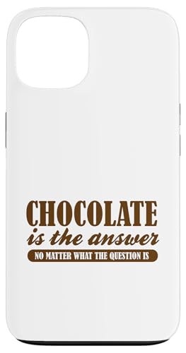 Chocolate is The Answer Lustiger Spruch Valentinstag Liebe Hülle für iPhone 13 von Detour Shirts