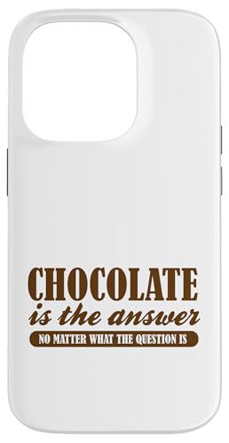 Chocolate is The Answer Lustiger Spruch Valentinstag Liebe Hülle für iPhone 14 Pro Chocolate is The Answer Lustiger Spruch Valentinstag Liebe Hülle für iPhone 14 Pro von Detour Shirts