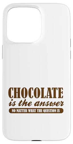 Chocolate is The Answer Lustiger Spruch Valentinstag Liebe Hülle für iPhone 15 Pro Max Chocolate is The Answer Lustiger Spruch Valentinstag Liebe Hülle für iPhone 15 Pro Max von Detour Shirts
