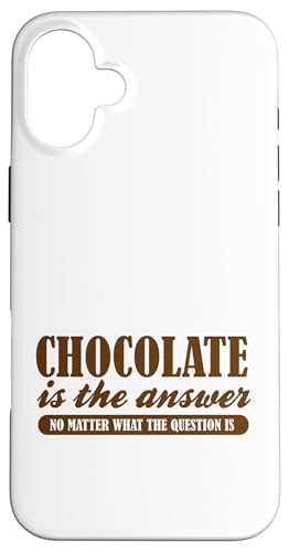 Chocolate is The Answer Lustiger Spruch Valentinstag Liebe Hülle für iPhone 16 Plus Chocolate is The Answer Lustiger Spruch Valentinstag Liebe Hülle für iPhone 16 Plus von Detour Shirts