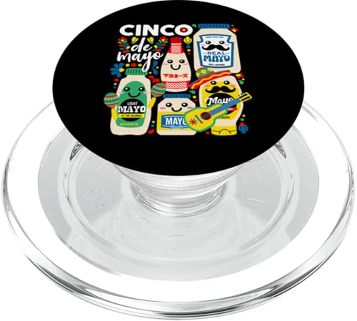 Cinco De Mayo 5 süße Kawaii-Mayonnaise-Gläser mit festlicher Grafik PopSockets PopGrip für MagSafe Cinco De Mayo 5 süße Kawaii-Mayonnaise-Gläser mit festlicher Grafik PopSockets PopGrip für MagSafe von Detour Shirts