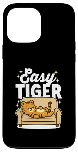 Easy Tiger Kawaii-Katze schläft auf einer Couch lustig müde Nickerchen Hülle für iPhone 13 Pro Max von Detour Shirts