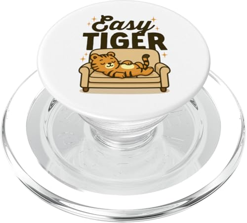 Easy Tiger Kawaii-Katze schläft auf einer Couch lustig müde Nickerchen PopSockets PopGrip für MagSafe Easy Tiger Kawaii-Katze schläft auf einer Couch lustig müde Nickerchen PopSockets PopGrip für MagSafe von Detour Shirts