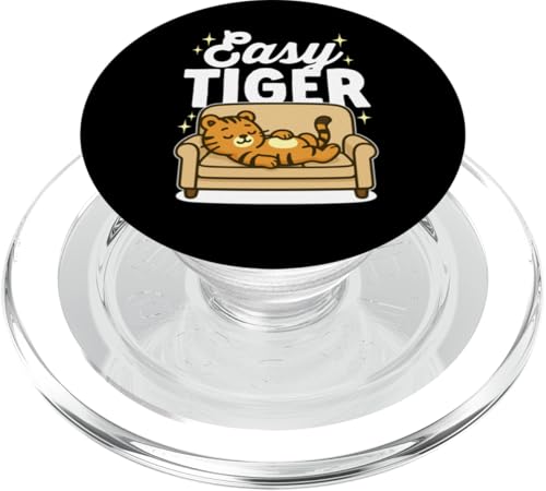 Easy Tiger Kawaii-Katze schläft auf einer Couch lustig müde Nickerchen PopSockets PopGrip für MagSafe Easy Tiger Kawaii-Katze schläft auf einer Couch lustig müde Nickerchen PopSockets PopGrip für MagSafe von Detour Shirts