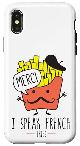 Ich spreche Pommes frites für Frauen, Cartoon, süßes Kawaii-Food, Danke Hülle für iPhone X/XS Ich spreche Pommes frites für Frauen, Cartoon, süßes Kawaii-Food, Danke Hülle für iPhone X/XS von Detour Shirts