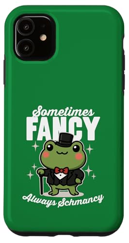 Sometimes Fancy Always Schmancy Niedlicher Kawaii-Frosch im Smoking Hülle für iPhone 11 von Detour Shirts