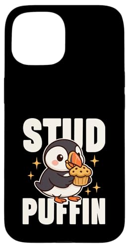 Stud Papageientaucher isst einen Muffin Niedlicher Kawaii-Vogel Lustiges Essen-Wortspiel Hülle für iPhone 15 Stud Papageientaucher isst einen Muffin Niedlicher Kawaii-Vogel Lustiges Essen-Wortspiel Hülle für iPhone 15 von Detour Shirts