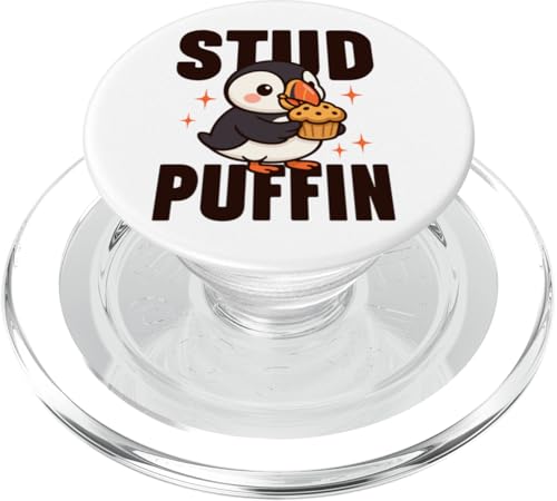 Stud Papageientaucher isst einen Muffin Niedlicher Kawaii-Vogel Lustiges Essen-Wortspiel PopSockets PopGrip für MagSafe Stud Papageientaucher isst einen Muffin Niedlicher Kawaii-Vogel Lustiges Essen-Wortspiel PopSockets PopGrip für MagSafe von Detour Shirts