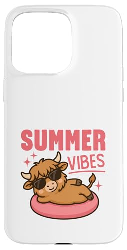 Süße Sommer-Vibes Kawaii-Hochlandkuh auf einer Röhre Poolzeit Hülle für iPhone 15 Pro Max Süße Sommer-Vibes Kawaii-Hochlandkuh auf einer Röhre Poolzeit Hülle für iPhone 15 Pro Max von Detour Shirts