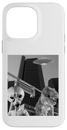 Alien UFO Dinosaurier Invasion Detroit Michigan Hülle für iPhone 14 Pro Max von Detroit Original Apparel