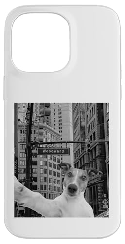 Detroit Dog Selfie Woodward Lustiger Jack Russell Michigan Hülle für iPhone 14 Pro Max von Detroit Original Apparel