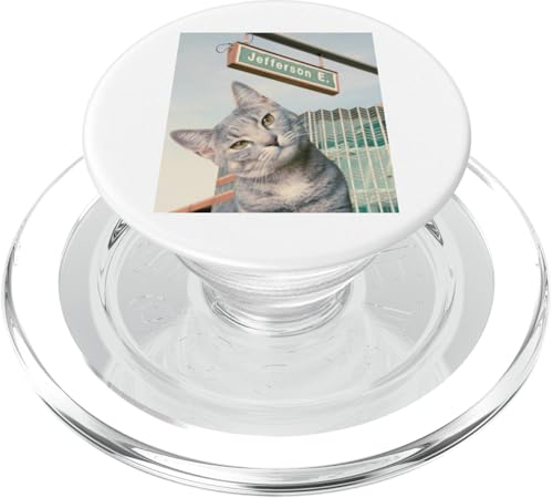 Detroit-Katze auf der Jefferson Avenue | Michigan Tabby Selfie-Katze PopSockets PopGrip für MagSafe Detroit-Katze auf der Jefferson Avenue | Michigan Tabby Selfie-Katze PopSockets PopGrip für MagSafe von Detroit Original Apparel