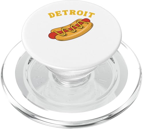 Detroit Street Dog - Bold Cartoon Hot Dog Foodie Design PopSockets PopGrip für MagSafe Detroit Street Dog - Bold Cartoon Hot Dog Foodie Design PopSockets PopGrip für MagSafe von Detroit Original Apparel