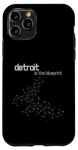 Detroit ist die Blaupause Futuristisches Tech Grid City Design Hülle für iPhone 11 Pro von Detroit Original Apparel
