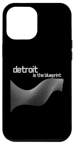 Detroit ist die Zukunft: Blueprint Digitale Liniengrafik Hülle für iPhone 12 Pro Max von Detroit Original Apparel