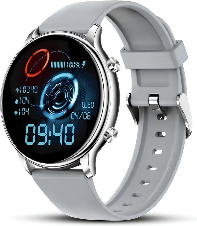 Deunis Smartwatch (1,32 Zoll, Android iOS), Armbanduhr kompatibel mit Android iOS, Schlafmonitor Fitness Tracker von Deunis