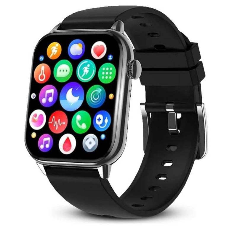 Deunis Smartwatch (1,90 Zoll, Android iOS), Fitness Tracker mit Telefonfunktion Schlafmonitor SpO2 Schrittzähler von Deunis