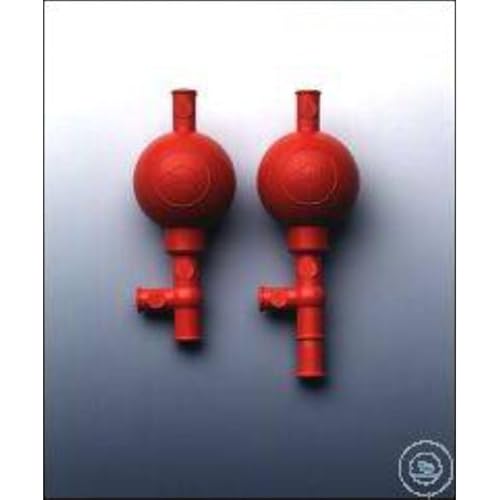 Deutsch & Neumann Naturkautschuk Standard Sicherheits-Pipettierball, Rot, Kurz Hals von Deutsch & Neumann