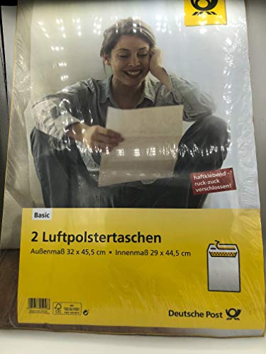 2 Luftpolstertaschen 32 x 45,5 cm breit haftklebend von Deutsche Post