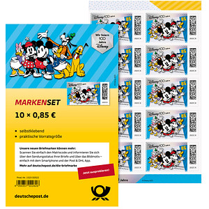 Deutsche Post 0,85 € Briefmarken "100 Jahre Disney" selbstklebend 10 St. von Deutsche Post