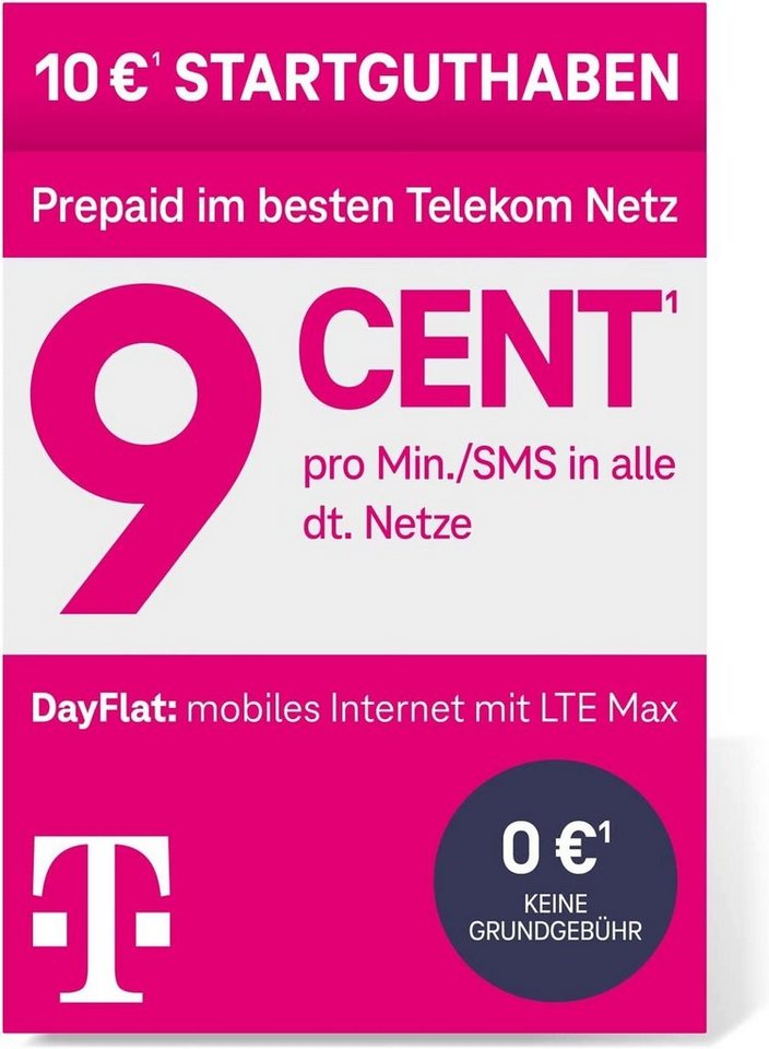 Deutsche Telekom MagentaMobil Prepaidkarte Basic Prepaidkarte von Deutsche Telekom