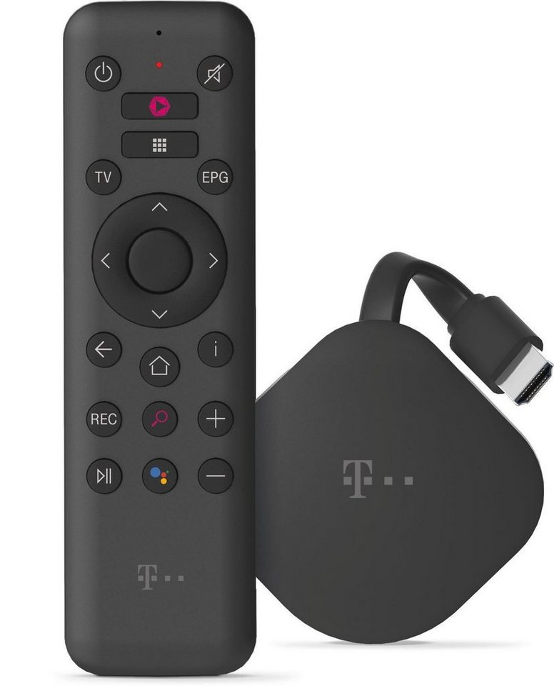 Deutsche Telekom Streaming-Stick MagentaTV Stick TV WLAN - Android 12 - Netflix, Disney+, RTL+, DAZN, (Kompatibel mit Google Assistant), 4K UHD, HDR, Dolby Vision,Dolby Atmos, 2160p, WiFI von Deutsche Telekom