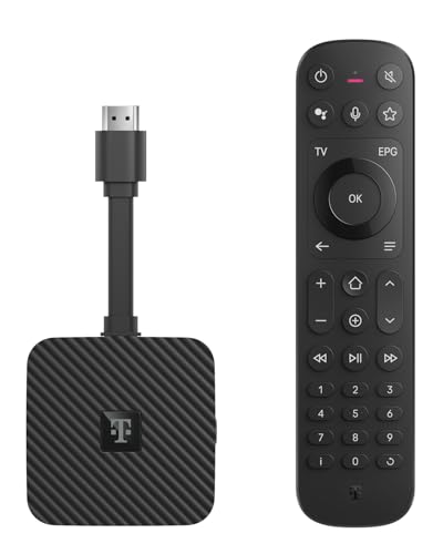 MagentaTV Stick 2. Gen. | Fernsehen & Streaming über WLAN I MagentaTV mit 160 HD-Sendern, 4K UHD, HDR, live & zeitversetzt | Streaming-Dienste (Netflix, Disney+, RTL+, DAZN, Wow) & Google Play Store von Deutsche Telekom
