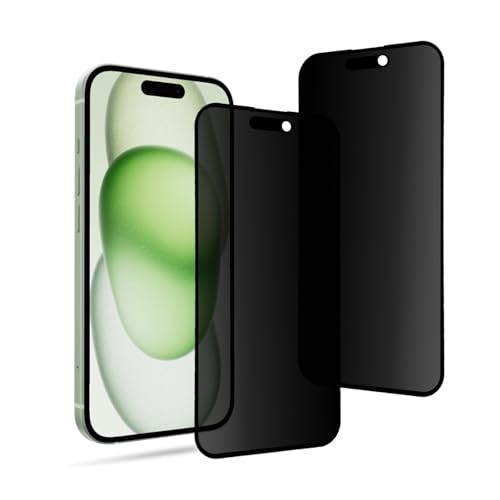Devantia 2 Stück Sichtschutz für iPhone 15 6.1 Zoll - Spähen Schutzfolie, Blendschutz Displayschutz, 9H Härte, Anti-Fingerabdrücke (iPhone 15) von Devantia