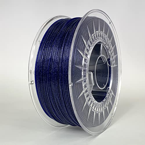 Devil Design | Filament | PETG Galaxy blue - blau galaktisch | 1.75 | 1kG | für Anfänger und Fortgeschrittene | Top Haftung | wenig Stringing | leicht zu drucken | verzugsarm und geruchslos von Devil Design