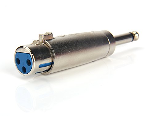 Devinal Professioneller 6,35 mm (1/4) Zoll) Mono-Stecker auf 3-polige XLR-Buchse, Stereo-Audio-Mikrofon-Adapter, Konverter-Anschluss von Devinal