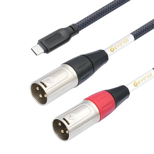 Devinal USB-C-auf-Dual-XLR-Audiokabel, Upgrade USB Typ C auf XLR-Stecker, Stereokabel-Konverter-Adapter für Verstärker, Lautsprecher, Mischpult, etc., 90 cm Devinal USB-C-auf-Dual-XLR-Audiokabel, Upgrade USB Typ C auf XLR-Stecker, Stereokabel-Konverter-Adapter für Verstärker, Lautsprecher, Mischpult, etc., 90 cm von Devinal