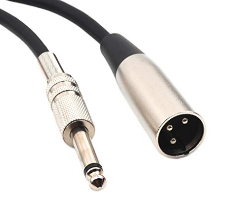 Devinal XLR auf 6,35 mm Mono Kabel, XLR-Stecker auf 1/4 Zoll TS Stecker Audio Kabel, 6,35 mm auf XLR Mikrofon Unsymmetrisches Kabel für Verstärker, Instrumente etc. 1,8 Meters von Devinal