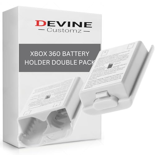 Devine Customz White Xbox 360 Controller Battery Covers Pack Holder For Microsoft Wireless von Devine customz