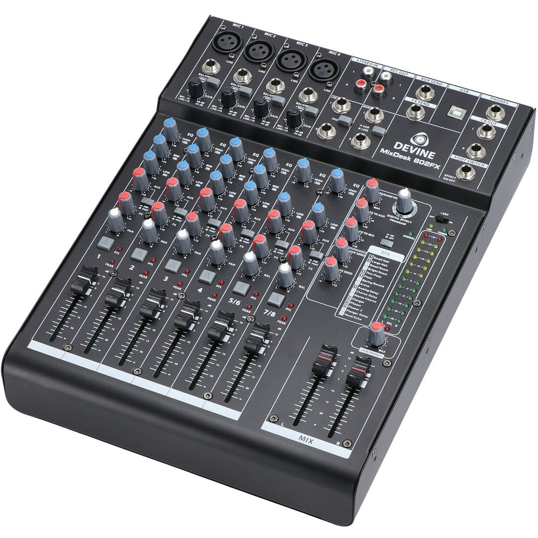 (B-Ware) Devine MixDesk 802FX 8-Channel Mixer with FX von Devine
