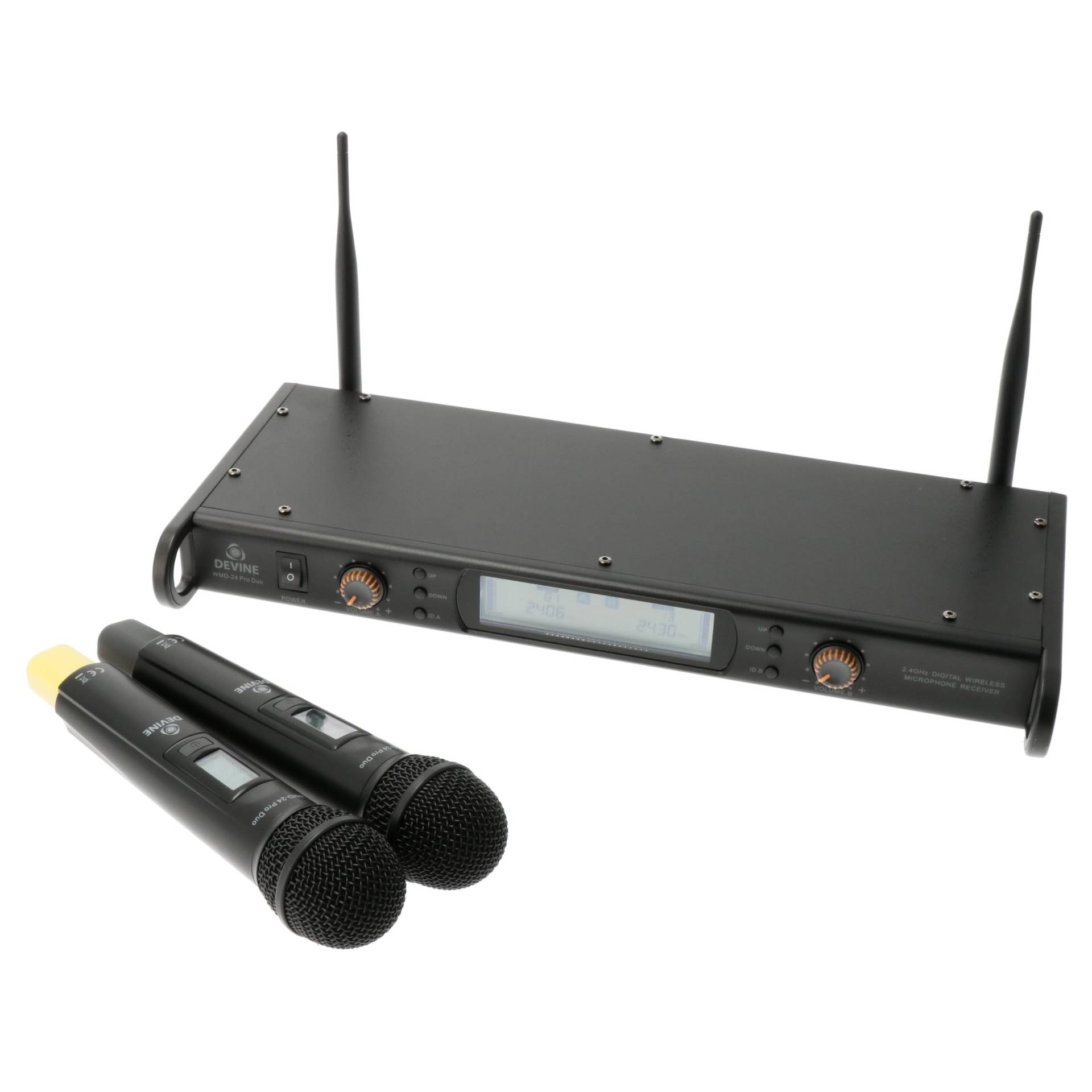(B-Ware) Devine WMD-24 Pro Duo Wireless Handheld System (2.4 GHz) von Devine