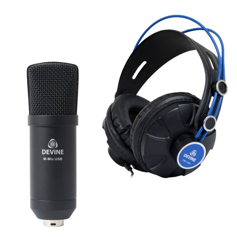 Devine M-Mic USB BK + Devine PRO 3000 headphones von Devine