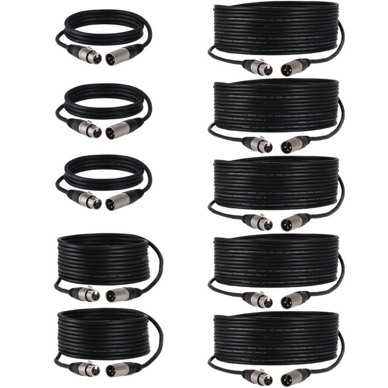 Devine MIC100 Mickrofonkabel-Set (3x 1,5 m/2x 5 m/5x 10 m) von Devine
