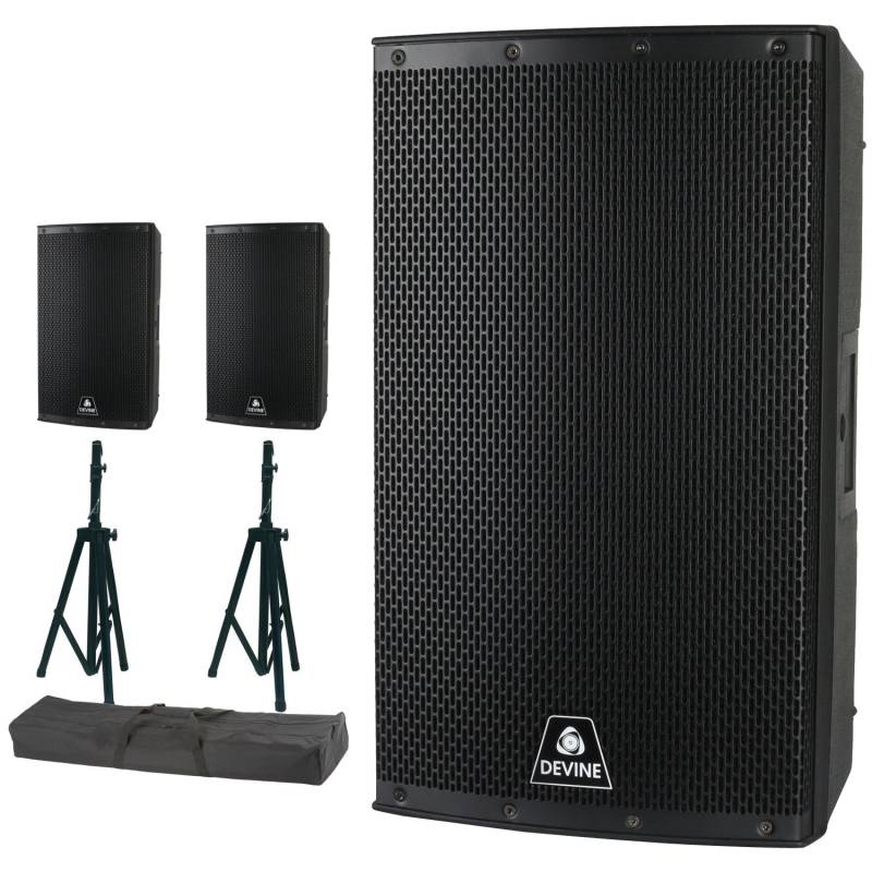 Devine Onyx 12A Speakers + Speaker Stand Kit von Devine