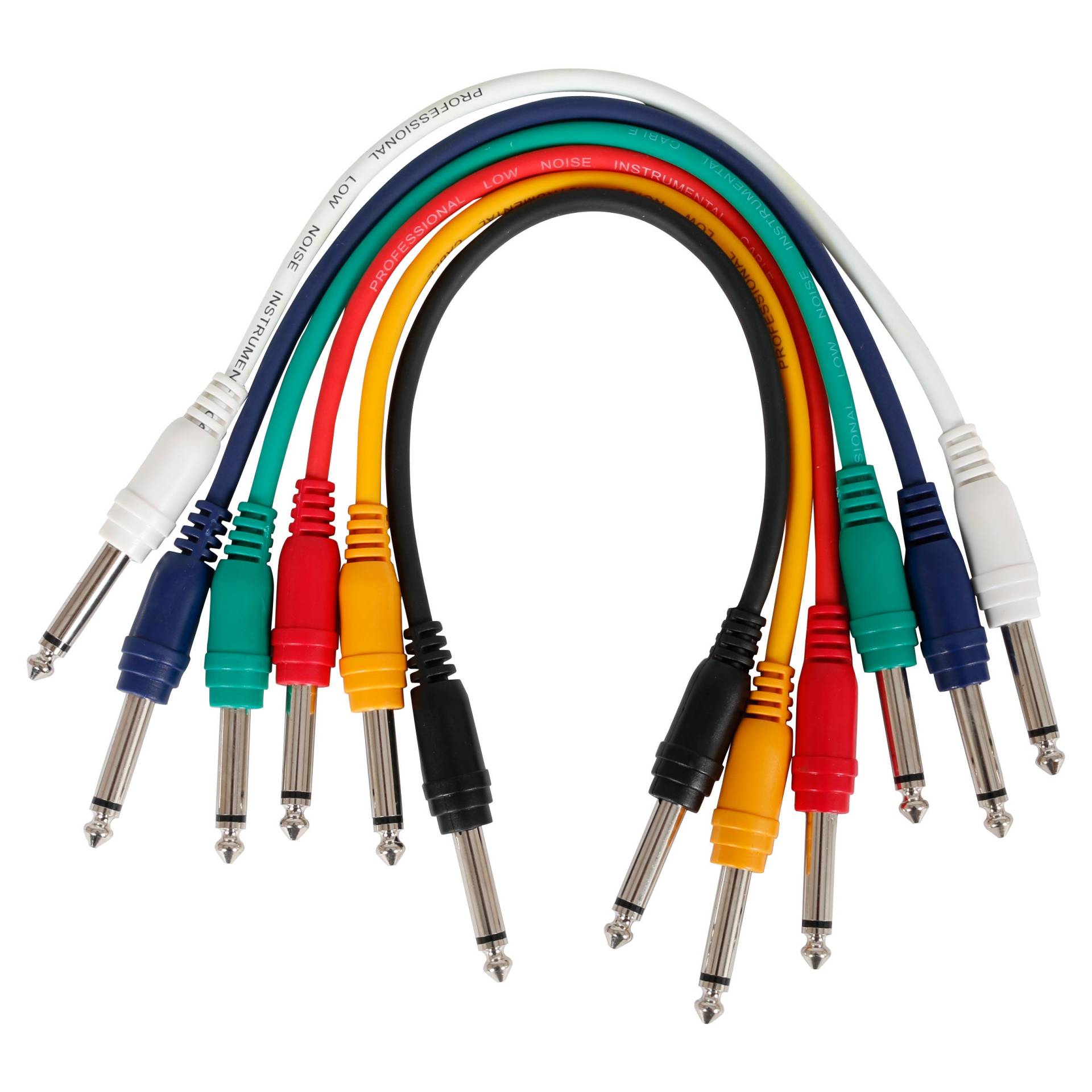 Devine PATCH6363-RB-80cm Mono Jack Patch Cable 6-Pack (80cm) von Devine