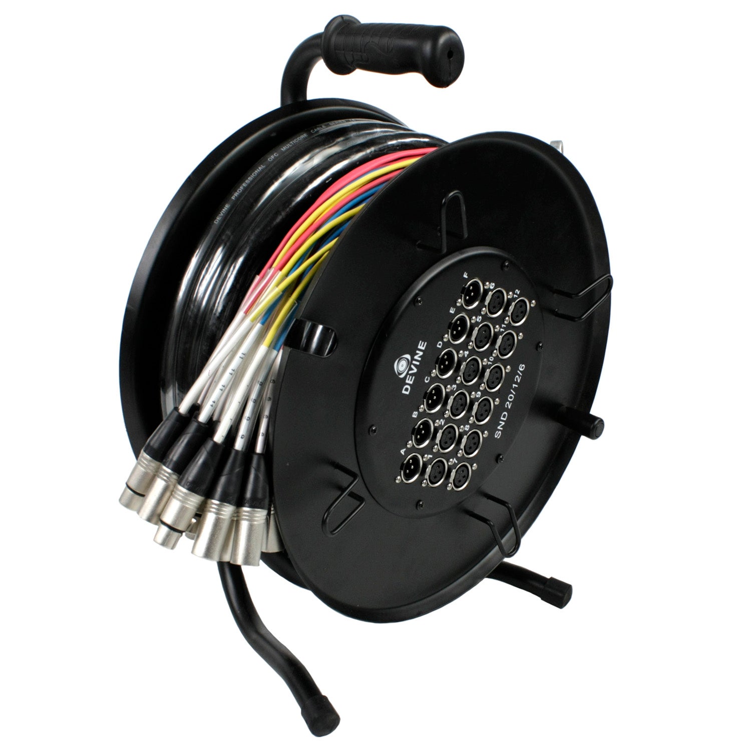 Devine SND-20-12-6 Stagesnake XLR 12-Wege Kabeltrommel, 20 m Devine SND-20-12-6 Stagesnake XLR 12-Wege Kabeltrommel, 20 m von Devine