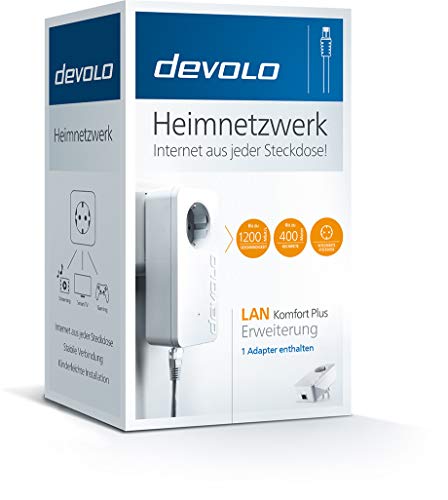 ADAPTADOR DEVOLO LAN 1200MBIT / S Powerline Comfort Plus - EXTENSIÓN von Devolo